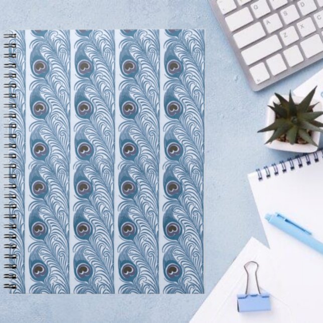 Carnet Plumes bleu Peacock (Créateur téléchargé)