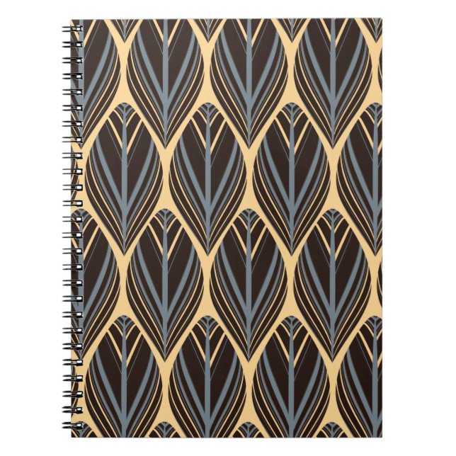 Carnet plumes de style indien motif sans couture en argen (Devant)