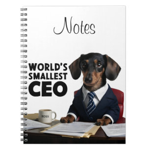 Carnet Plus petit PDG du monde, mignon et drôle dachshund