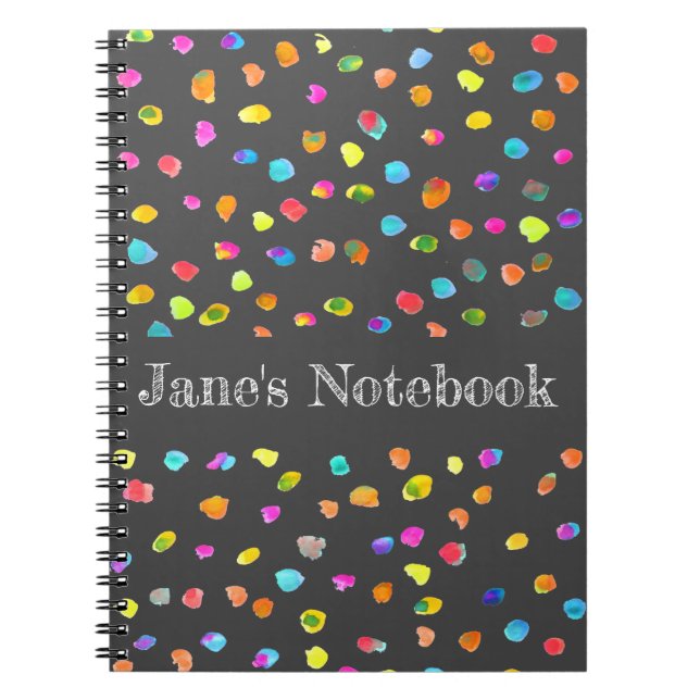 Carnet Pneuka pois pluviale boho aquarelle art (Devant)