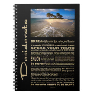 Carnet Poème de Desiderata Petite île solitaire
