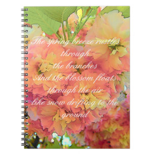 Carnet Poème en fleurs de cerisiers