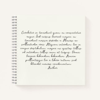 Carnet Poème personnalisé, chanson lyrique, citation