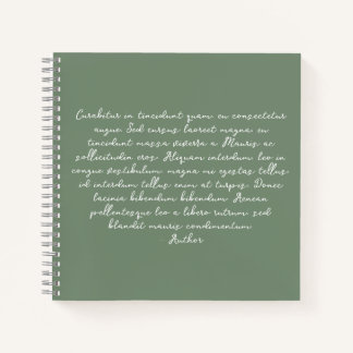 Carnet Poème personnalisé, chanson lyrique, citation