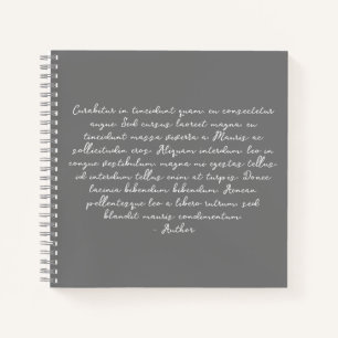 Carnet Poème personnalisé, chanson lyrique, citation