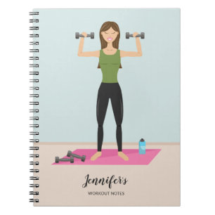Carnet Poids Lifting entraînement Fille physique personna
