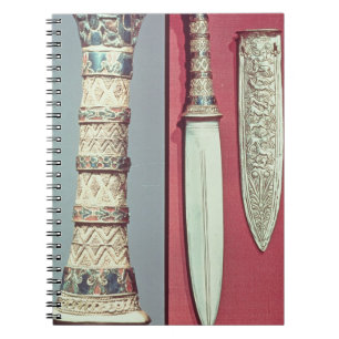 Carnet Poignard d'or et gaine, trésor de Tutankhamun,