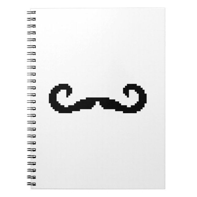 Carnet Poignée de 8 bits Pixel Moustache (Devant)