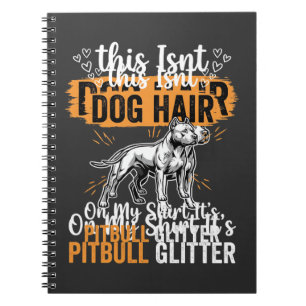 Carnet Poils de chien Pitbull Pailleté Drôle de chien