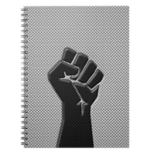 Carnet Poing de solidarité en fibre de carbone