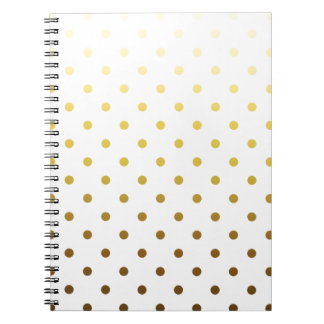 Carnet Point de polka d'or blanc