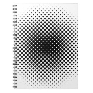 Carnet Point motif demi-ton moderne rétro