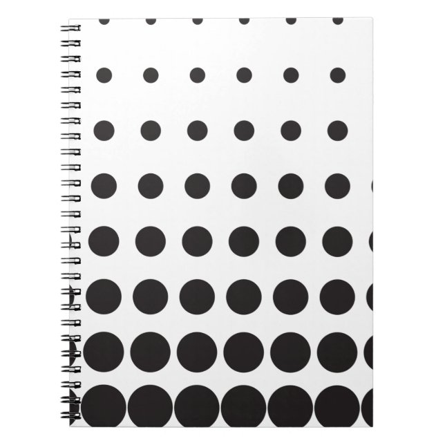Carnet Point motif demi-ton moderne rétro (Devant)