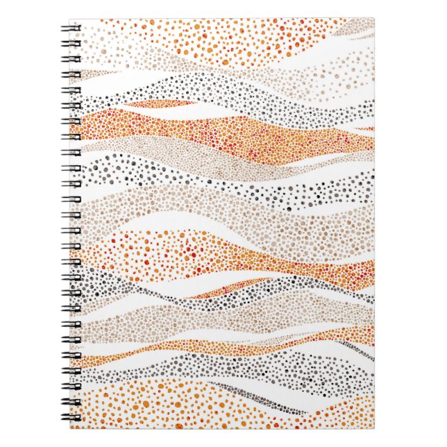 Carnet Pointillisme Wavy Polka : Doux Doux Textile (Devant)