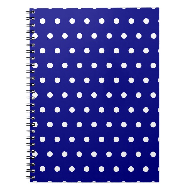 Carnet Points blancs et navy (Devant)
