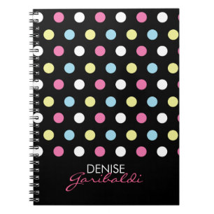 Carnet Pois au néon moderne élégant personnalisé