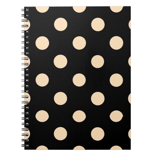 Carnet Pois Black Cream (Devant)