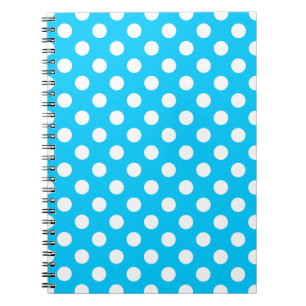 Carnet Pois blancs sur bleu électrique