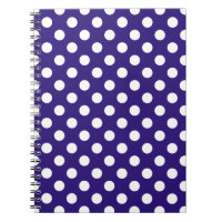 Pois blancs sur bleu foncé