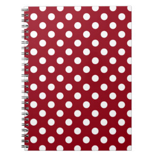 Carnet Pois blancs sur Crimson Red