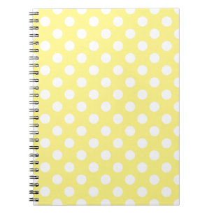Carnet Pois blancs sur jaune citron