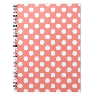 Carnet Pois blancs sur la pêche