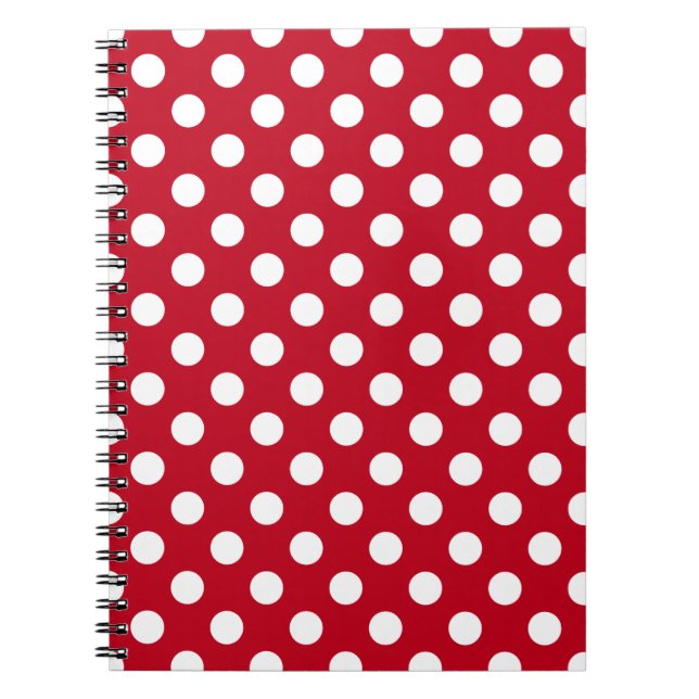 Carnet Pois blancs sur rouge (Devant)