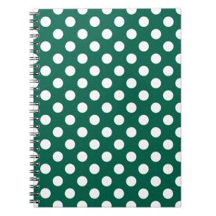 Carnet Pois blancs sur vert sauge