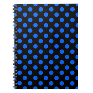 Carnet Pois bleu et noir