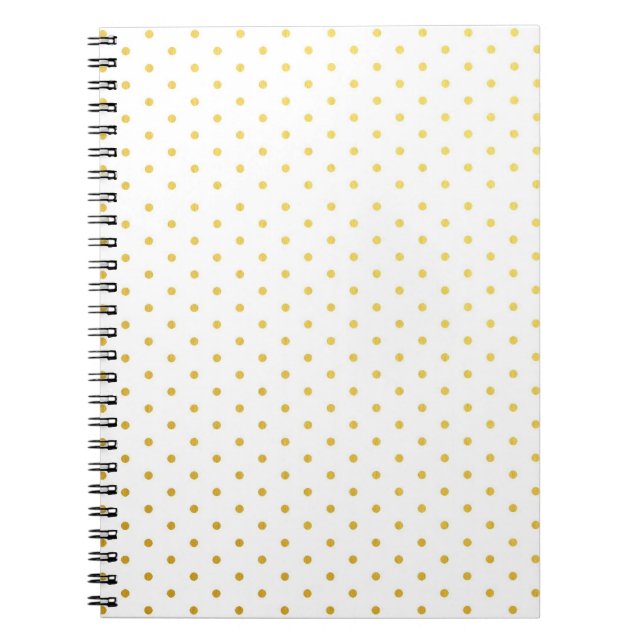 Carnet Pois d'or de mode (Devant)