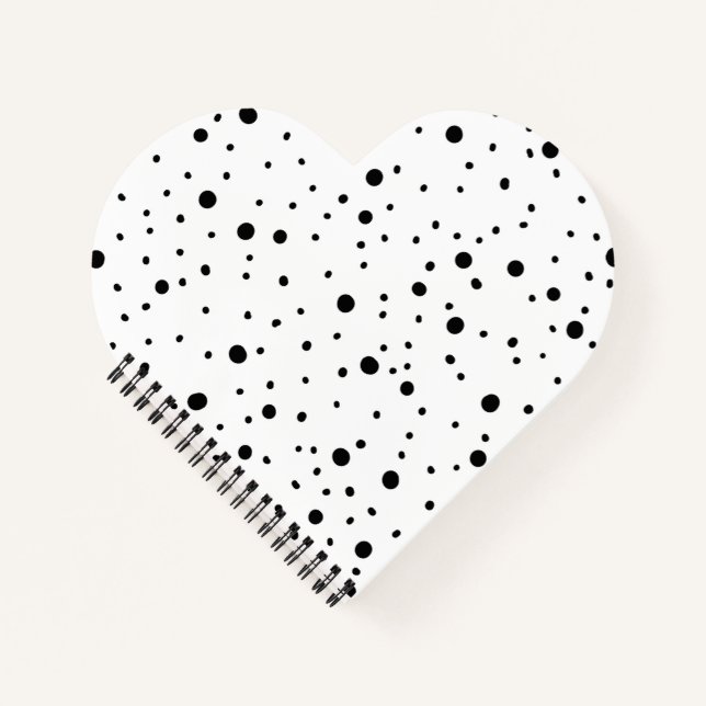 Carnet Pois et rayures noirs et blancs (Devant)
