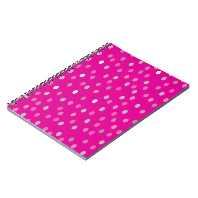 Carnet Pois magenta (Côté gauche)