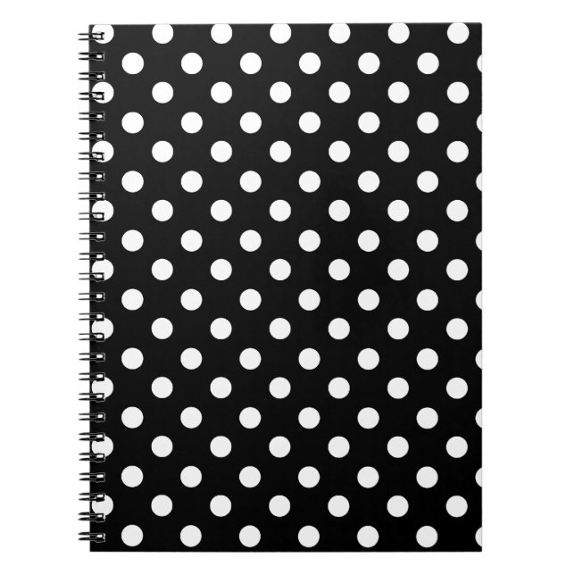 Carnet Pois noir et blanc (Devant)