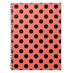 Carnet Pois noirs sur corail vivant