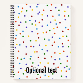 Carnet Pois Rainbow Confetti Motif