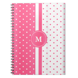 Carnet Pois roses et blancs