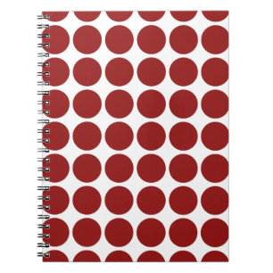 Carnet Pois rouges en blanc