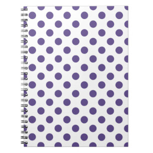 Carnet Pois ultra violets sur blanc