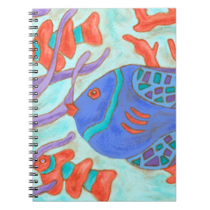 Carnet Poisson de couleur pop