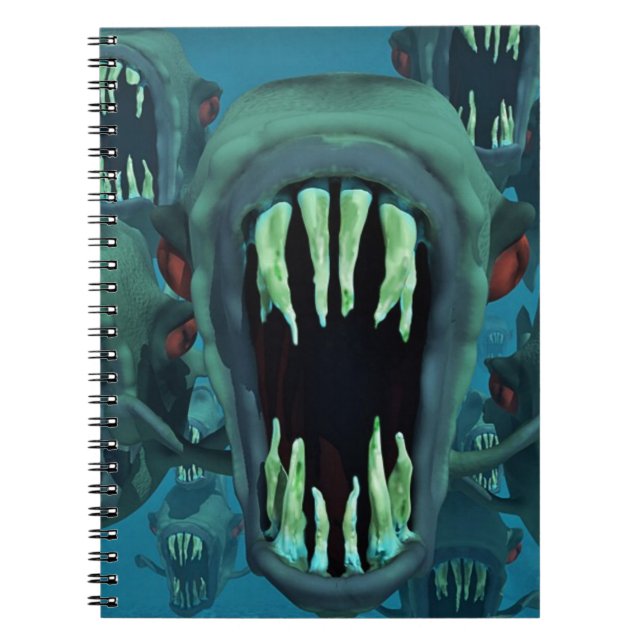 Carnet Poisson Piranhas Personnaliser Anniversaires (Devant)