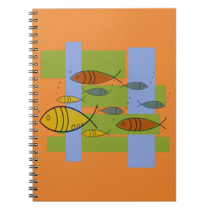Carnet Poisson rétro moderne du milieu du siècle nagean