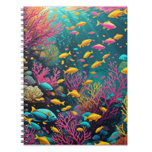 Carnet Poisson tropical pop art