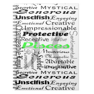 Carnet Poissons Zodiac Astrologie Traits Collage
