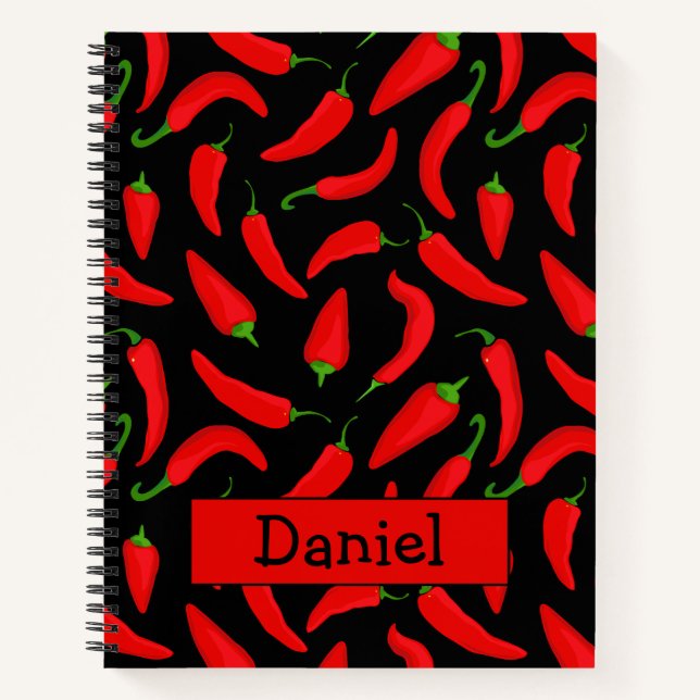 Carnet Poivre rouge épicé Personnalisé (Devant)
