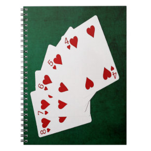 Carnet Poker Hands - Flush droit - Coeur