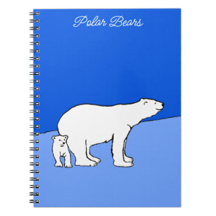 Carnet Polar Bear Mom and Cub Peinture - Wildlife Art