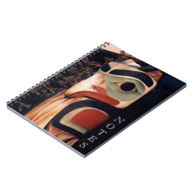 Carnet Pole de Totem en Bois Fancy Photo Pad Conçu (Côté gauche)