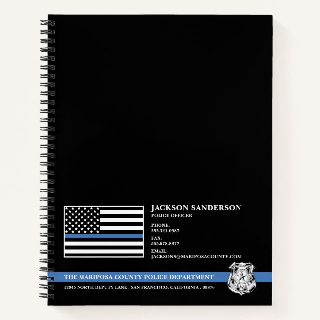 Carnet Police Officer Department Law Enforcement Logo (Devant)