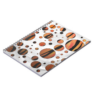 Carnet Polis Dot Tiger Hot orange et noir