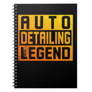 Carnet Polisseur de voiture et légende de détail automa